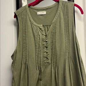 Lucky Brand Green Sleeveless Top